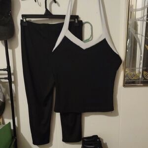 Fashion Nova Black and White Jumpsuit